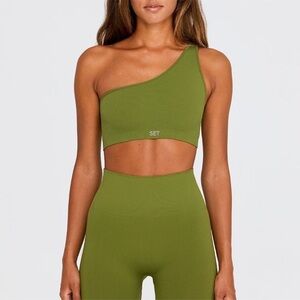 Set Active SCULPTFLEX® RIBBED ONE SHOULDER BRA